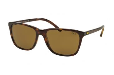 Image of Polo PH4108 Single Vision Prescription Sunglasses PH4108-500373-57 - Lens Diameter 57 mm, Frame Color Shiny Dark Havana