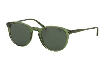 Image of Polo PH4110 Progressive Prescription Sunglasses PH4110-503671-50 - Lens Diameter 50 mm, Frame Color Shiny Semi Trasp Bottol Green