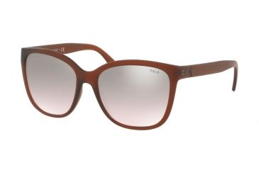 Image of Polo PH4114 Progressive Prescription Sunglasses PH4114-52338Z-55 - Lens Diameter 55 mm, Frame Color Matte Crystal Brown