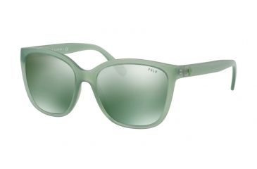 Image of Polo PH4114 Progressive Prescription Sunglasses PH4114-56036R-55 - Lens Diameter 55 mm, Frame Color Matte Crystal Green