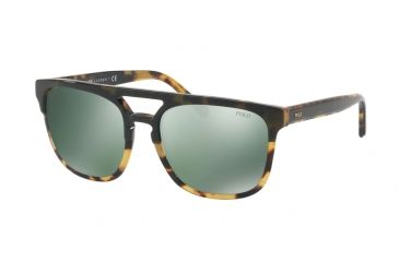 Image of Polo PH4125 Single Vision Prescription Sunglasses PH4125-56366R-54 - Lens Diameter 54 mm, Frame Color Olive On Spotty