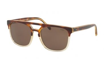 Image of Polo PH4125 Single Vision Prescription Sunglasses PH4125-563773-54 - Lens Diameter 54 mm, Frame Color Light Havana On Pinot Grigio