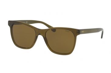 Image of Polo PH4128 Bifocal Prescription Sunglasses PH4128-556173-54 - Lens Diameter 54 mm, Frame Color Transparent Olive