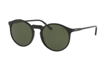 Image of Polo PH4129 Sunglasses 500171-53 - Black Frame, Green Lenses