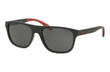 Image of Polo PH4131 Progressive Prescription Sunglasses, 57mm, Matte Black, PH4131-528487-57-PRO