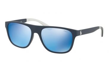 Image of Polo PH4131 Progressive Prescription Sunglasses, 57mm, Matte Navy Blue, PH4131-566255-57-PRO