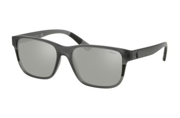 Image of Polo PH4137 Prescription Sunglasses, 57mm, Matte Trasp Black/Black, PH4137-56966G-57-SV