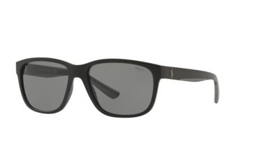 Image of Polo PH4142 Progressive Prescription Sunglasses, 57mm, Matte Black, PH4142-528487-57-PRO