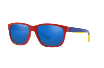 Image of Polo PH4142 Progressive Prescription Sunglasses, 57mm, Matte Red, PH4142-573455-57-PRO