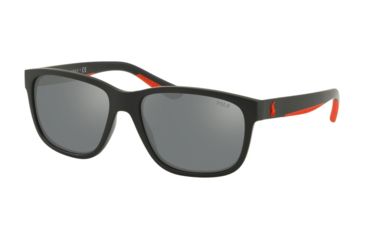 Image of Polo PH4142 Progressive Prescription Sunglasses, 57mm, Matte Black, PH4142-57326G-57-PRO