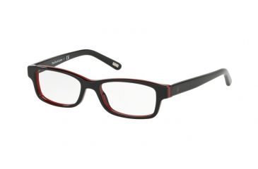 Image of Polo PP8518 PP8518 Progressive Prescription Eyeglasses 5667-46 - Blacjk/red/black Frame