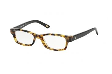 Image of Polo PP8518 PP8518 Progressive Prescription Eyeglasses 810-44 - Spotty Tortoise Black Frame
