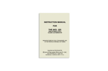 Image of Poly Technologies AK47 .223 PDF Manual Download AKS-223 Rifle, Black, AKS-223-PDF1