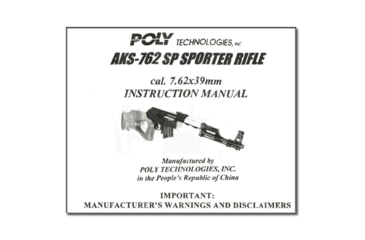 Image of Poly Technologies AK47 AKS-762 PDF Manual Download - Chinese PolyTech AK Rifle, Black, AKS-762-PDF1