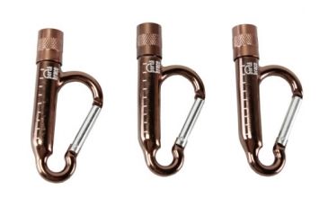 Image of Porta Brace 3pc Carabiner Clip w/Flash Light CARA-BRNZ3