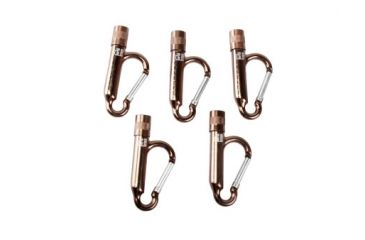 Image of Porta Brace 5pc Carabiner Clip w/Flash Light CARA-BRNZ5