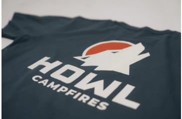Image of Portable Propane Fire Pit Howl Campfires HOWL LOGO TEE, TEE-BLUE-M