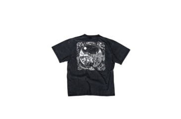 Image of Portable Propane Fire Pit Howl Campfires Skeleton Cowboys Heavyweight Tee - Vintage Black, TEE-SELETON-BLACK-XL