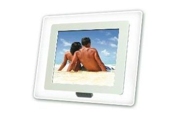 Image of Portable USA 8'' Acrylic White Digital Picture Frame PU8C
