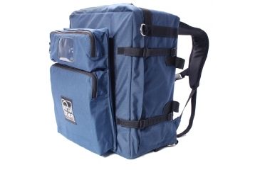 Image of PortaBrace BK-3BLC Large Modular Backpack Camcorder Case with Standard Straps and 2-Pocket Module - Blue