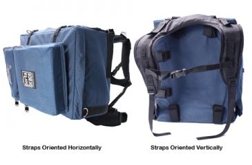 Image of PortaBrace BK-3BLC Large Modular Backpack with Standard Straps and 2-Pocket Module - Blue