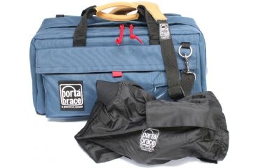 Image of PortaBrace CS-DV4UQS-M3 Video Camera Case with Quick Slick Camera cover - Blue