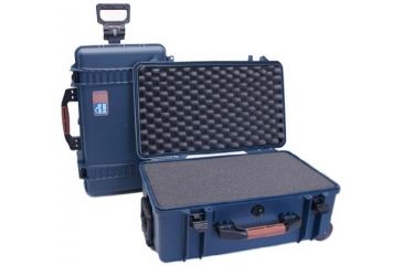Image of PortaBrace PB-2550F Wheeled Superlite Vault Hard Case with Foam (Blue)
