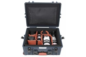 Image of PortaBrace PB-2650DK Superlite Hard Case with Divider Kit (Blue)