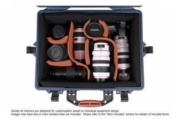 Image of PortaBrace PB-2650DK Superlite Hard Case with Divider Kit (Blue)