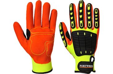 Image of Portwest Anti Impact Grip Glove, Yellow/Orange, Small, A721Y1RS