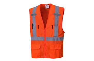 Image of Portwest Atlanta Hi-Vis Mesh Vest, Orange, 4XL, US370ORR4XL