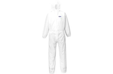 Image of Portwest Biztex Coverall SMS 55g, 50pc, White, Large, ST30WHRL