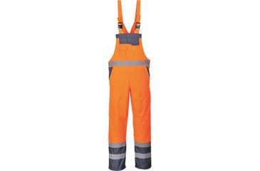Image of Portwest Contrast Bib&amp;Brace Unlined, Orange/Navy, Medium, S488ONRM