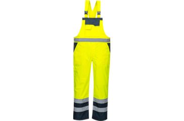 Image of Portwest Contrast Bib&amp;Brace Unlined, Yellow/Navy, 3XL, S488YNRXXXL