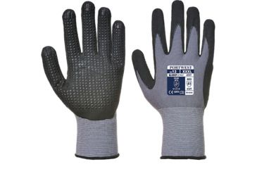 Image of Portwest Dermiflex Plus Glove, Grey/Black, Large, A351G8RL