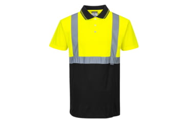 Image of Portwest Hi-Vis 2-Tone Polo Shirt, Yellow/Black, 5XL, S479YBR5XL