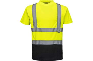 Image of Portwest Hi-Vis 2-Tone T-Shirt, Yellow/Black, Large, S378YBRL