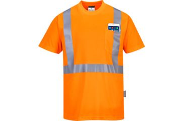Image of Portwest Hi-Vis Pocket T-Shirt, Orange, 2XL, S190ORRXXL
