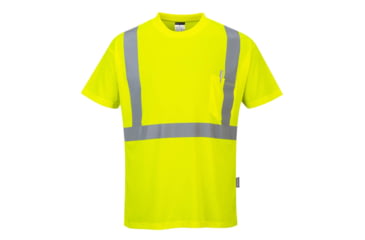 Image of Portwest Hi-Vis Pocket T-Shirt, Yellow, 2XL Tall, S190YETXXL