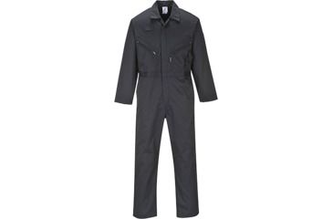 Image of Portwest Liverpool Zipper Coverall, Black, 3XL, C813BKRXXXL
