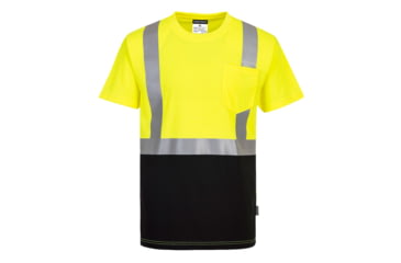 Image of Portwest Nashville 2-Tone T-Shirt, Yellow/Black, 6XL, S358YBR6XL