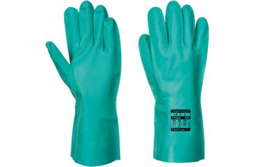 Image of Portwest Nitrosafe Chemical Gauntlet, Green, Large, A810GNRL