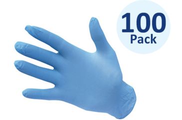 Image of Portwest Powder Free Nitrile Disposable Gloves, Pack 100, Blue, Large, A925BLUL