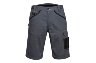 Image of Portwest PW3 Work Shorts, Zoom Grey/Black, 40, PW349ZBR40