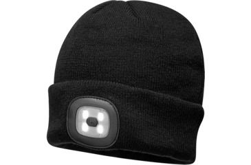 Image of Portwest Rechargeable LED Beanie, Black, B029BKR