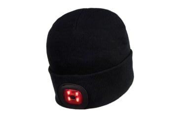 Image of Portwest Rechargeable Twin LED Beanie, Black, One Size, B028BKR