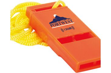Image of Portwest Slimline Safety Whistle, 120dB, Pack 20, Orange, PA99ORR