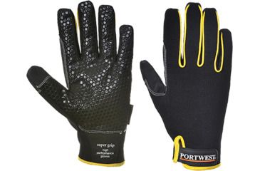 Image of Portwest Super Grip Glove, Black, Large, A730BKRL