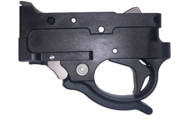 Image of Powder River Precision Trigger Assembly for Ruger 10/22, Aluminum Flat Trigger/Aluminum Mag Release, Black, PRP-X-1022-F-MR-BA