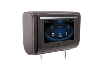 Image of Power Acoustik 9- inch LCD Universal Headrest with IR &amp; FM Transmitters &amp; 3 Interchangeable Skins - DVD Player, Black, 9, HDVD-94